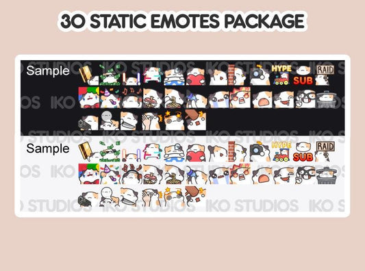 Calico Cat Mega Static Emote Bundle
