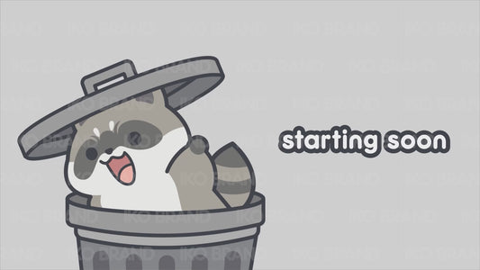 Raccoon Trash Animated Screen