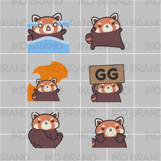 Red Panda Animated Emotes 1