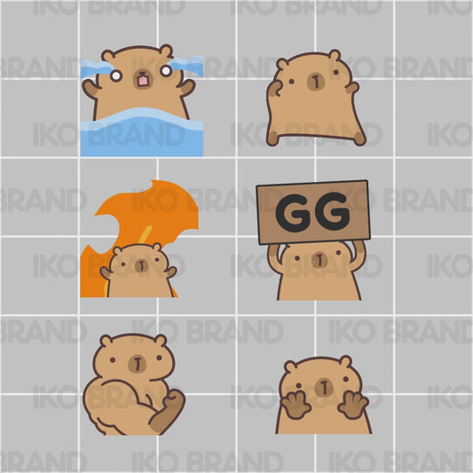 Capybara Animated Emotes 1