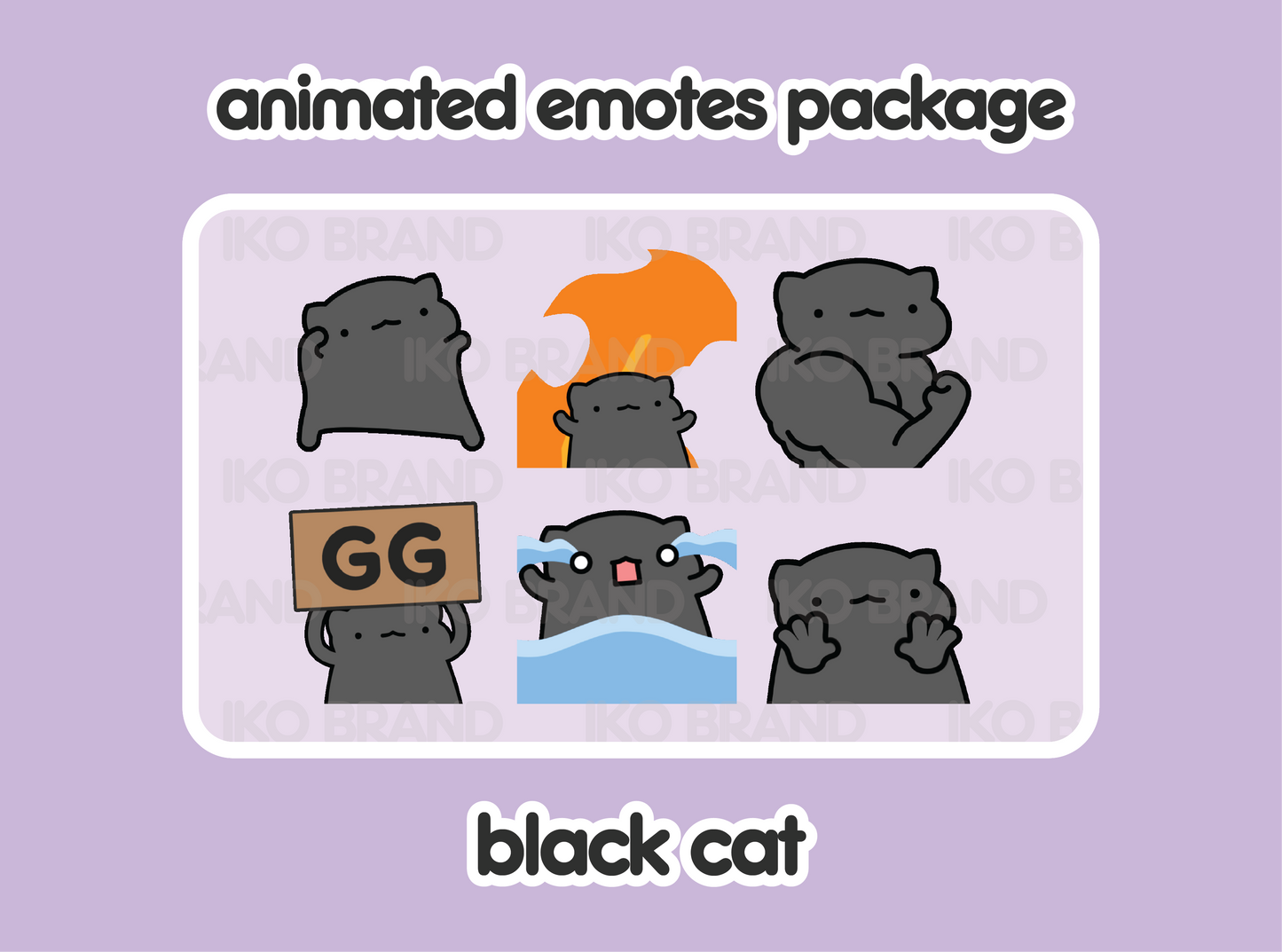 Black Cat Animated Emotes 1