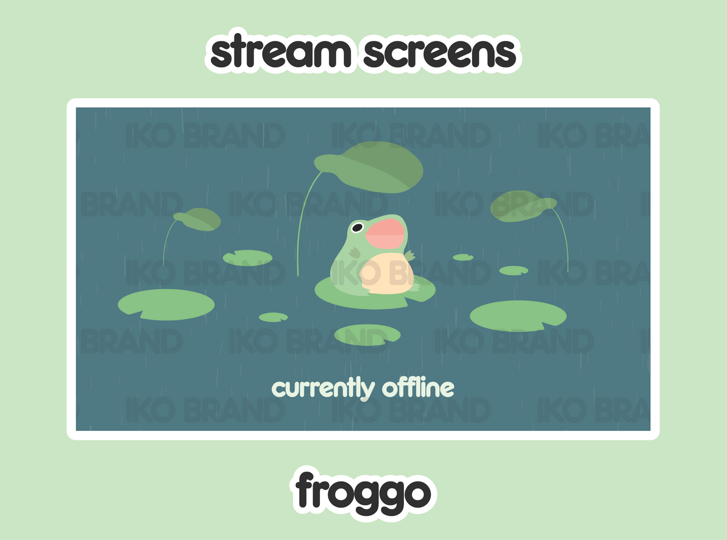 Frog Rain Animated Screen