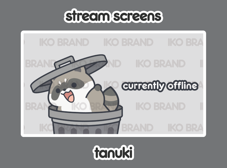 Raccoon Trash Animated Screen