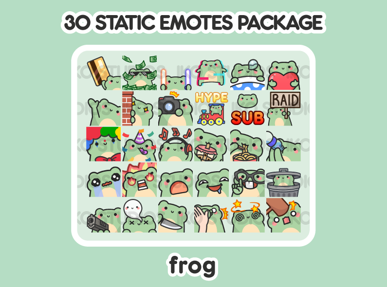 Frog Mega Static Emote Bundle