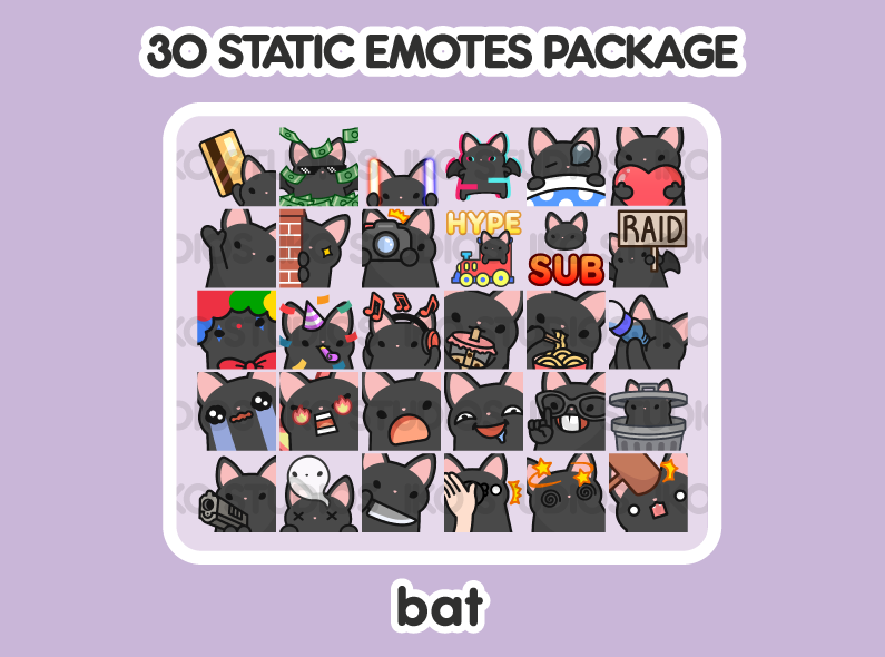 Bat Mega Static Emote Bundle