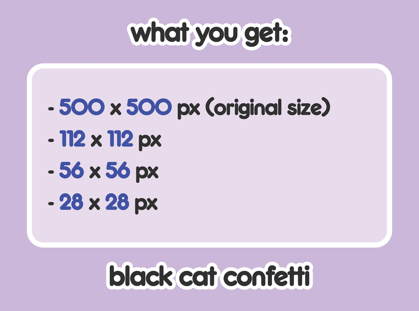 Black Cat Confetti Party Hype