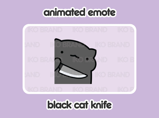 Black Cat Evil Knife Stabbing