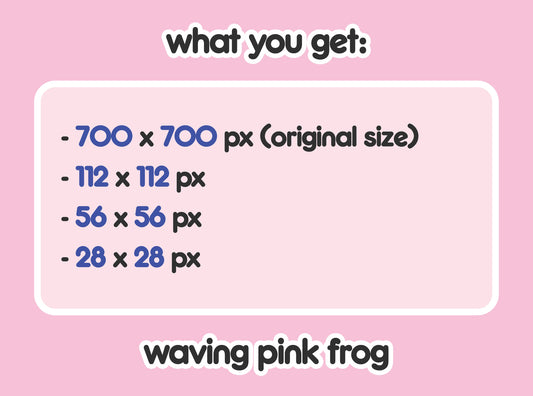 Pink Frog Waving