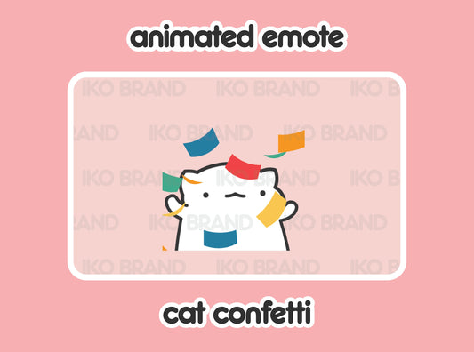 Cat Confetti Party Hype