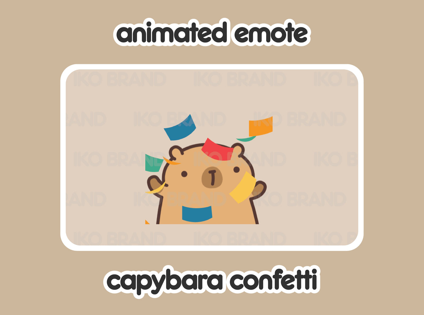 Capybara Confetti Party Hype