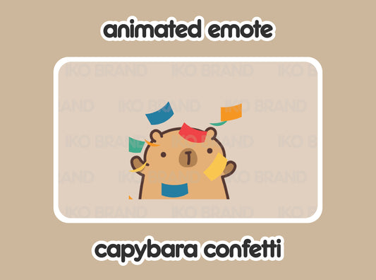 Capybara Confetti Party Hype
