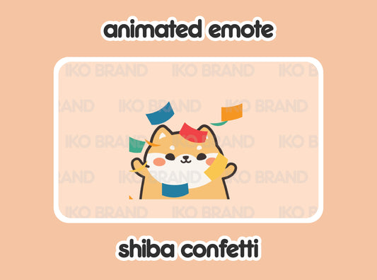 Shiba Confetti Party Hype