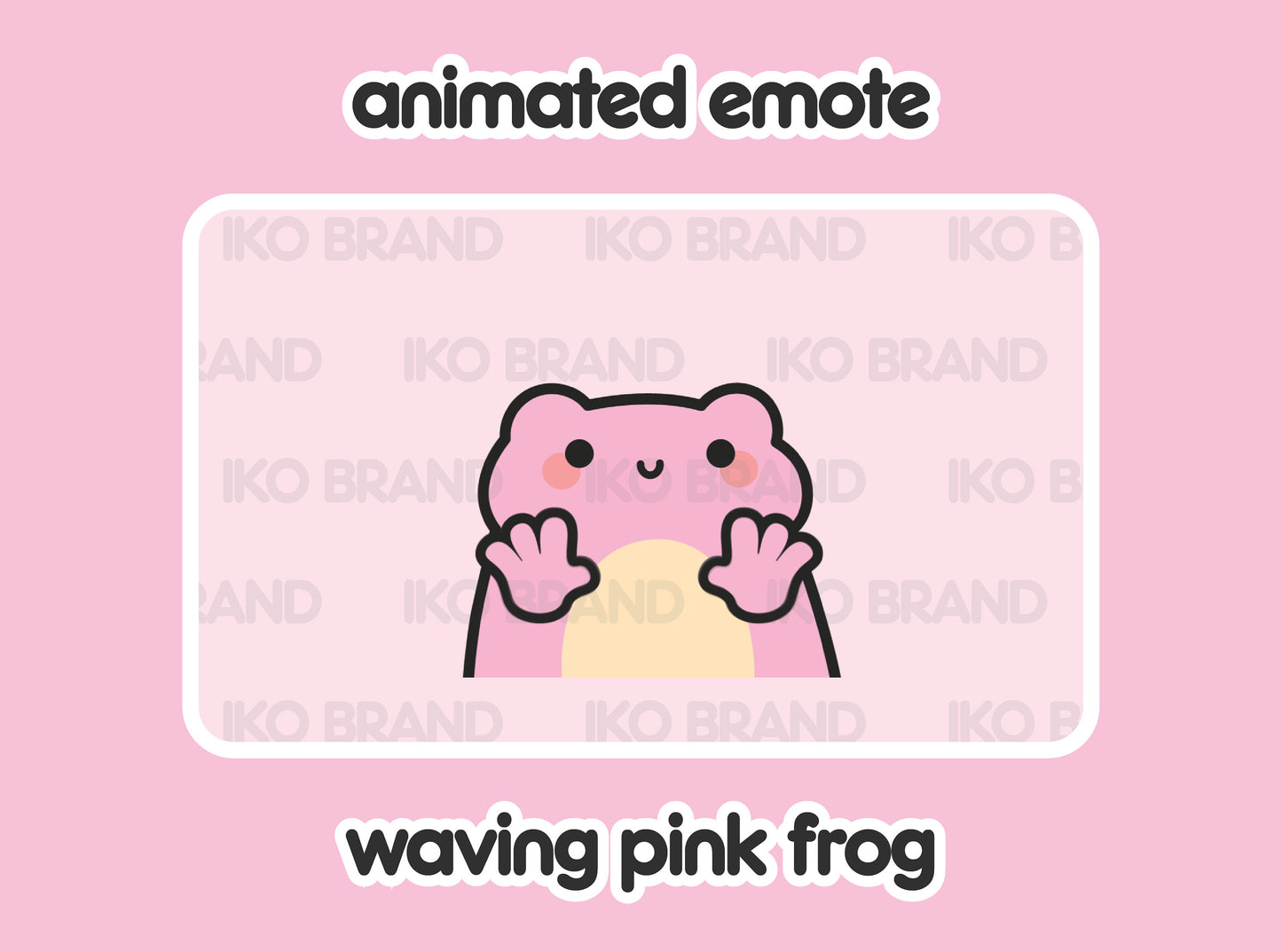 Pink Frog Waving
