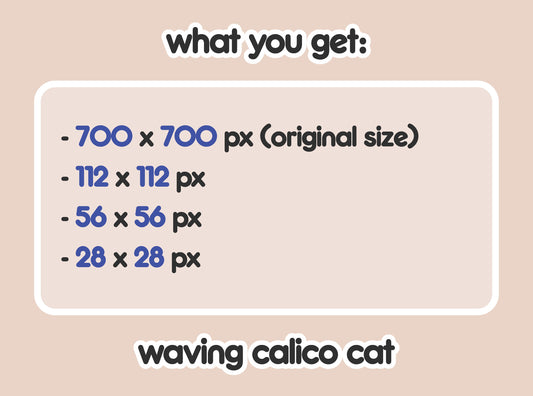 Calico Cat Waving