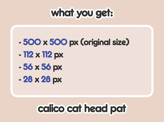 Calico Cat Head Pat