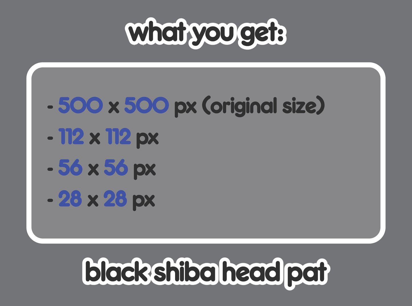 Black Shiba Head Pat