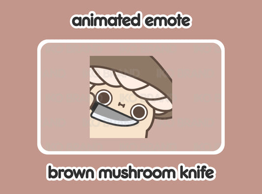 Brown Mushroom Evil Knife Stabbing