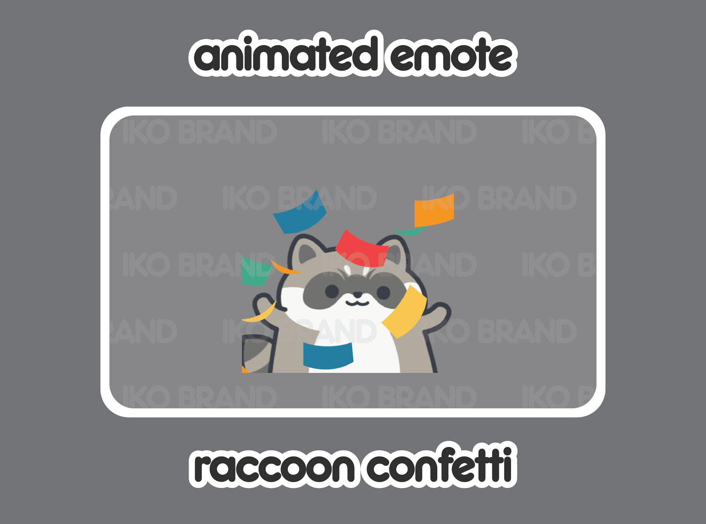 Raccoon Confetti Party Hype