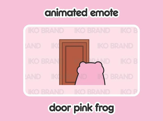 Pink Frog Door Leaving